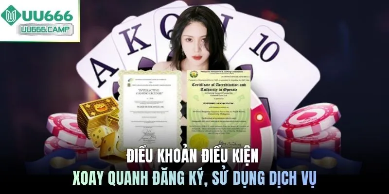 Điều khoản điều kiện xoay quanh đăng ký, sử dụng dịch vụ