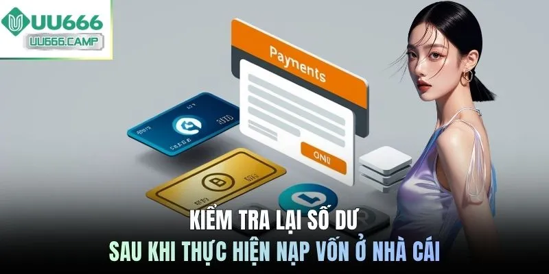 Kiểm tra lại số dư sau khi thực hiện nạp vốn ở nhà cá